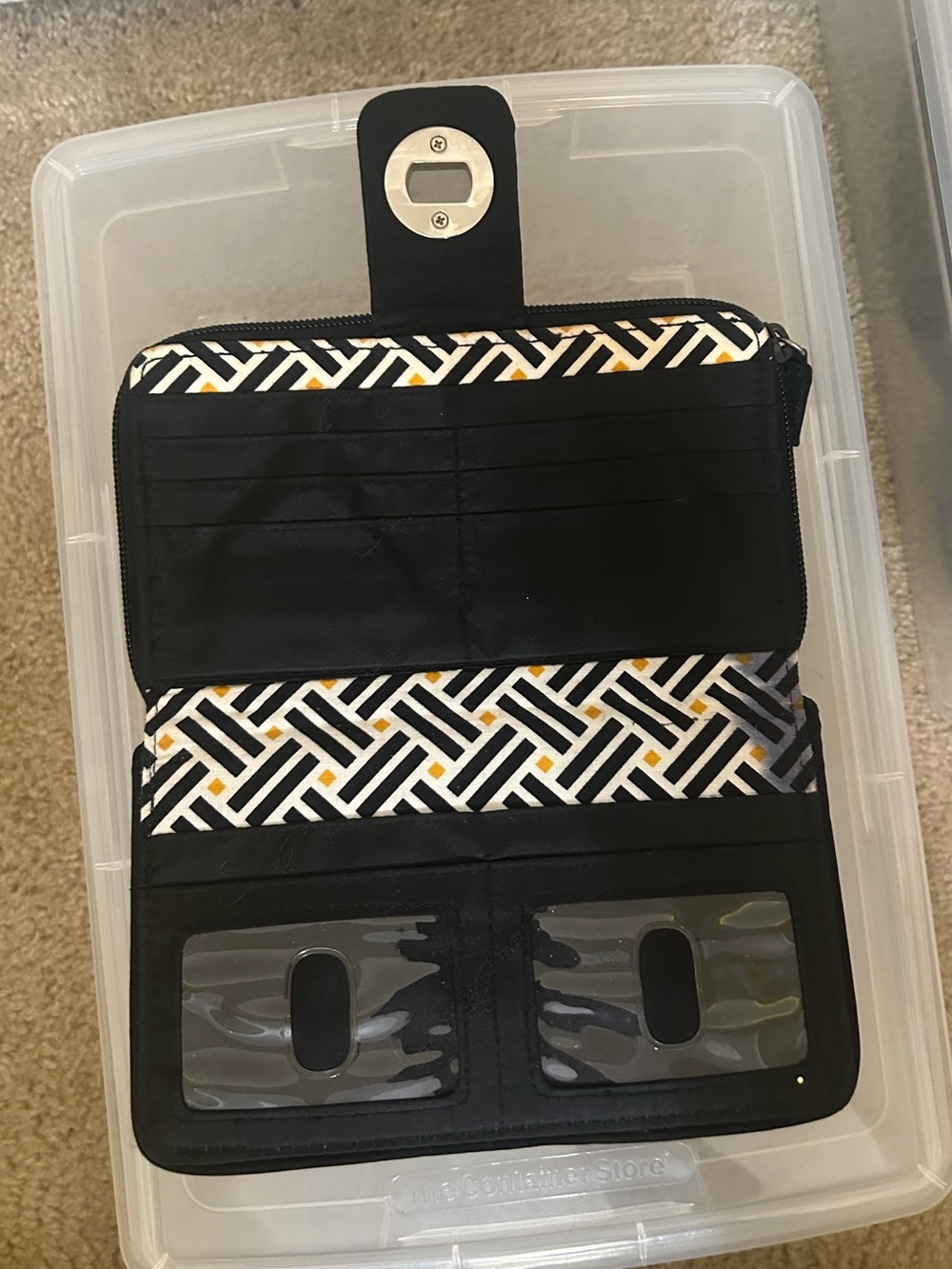 Vera Bradley Black Quilted Tote and Matching Wallet - Picture 6 of 10